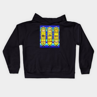 Gaming Egyptian hieroglyphs by LowEndGraphics Kids Hoodie